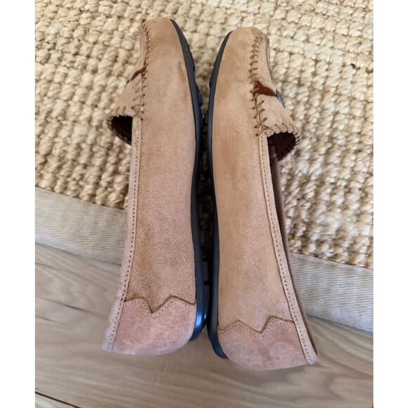 Hush Puppies Suede Moccasins Boho Driving Loafers Tan Brown Womens 8M - Picture 6 of 9